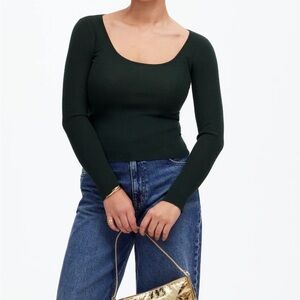 Madewell Scoop Neck Silk Blend Sweater sz M